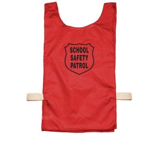Nylon Pinnie (Red) w/ Safety Patrol Emblem